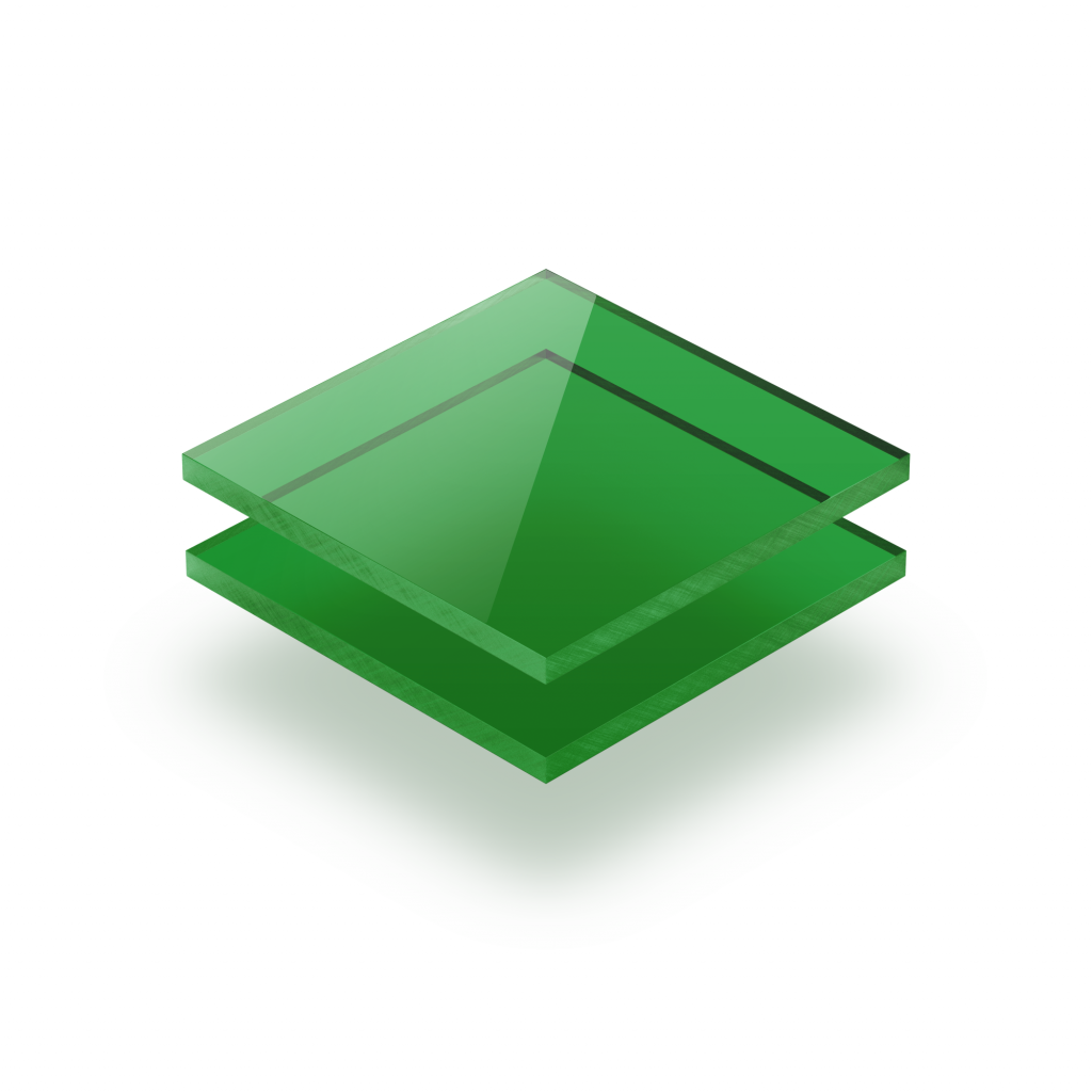 teinté vert plexiglass teinté vert